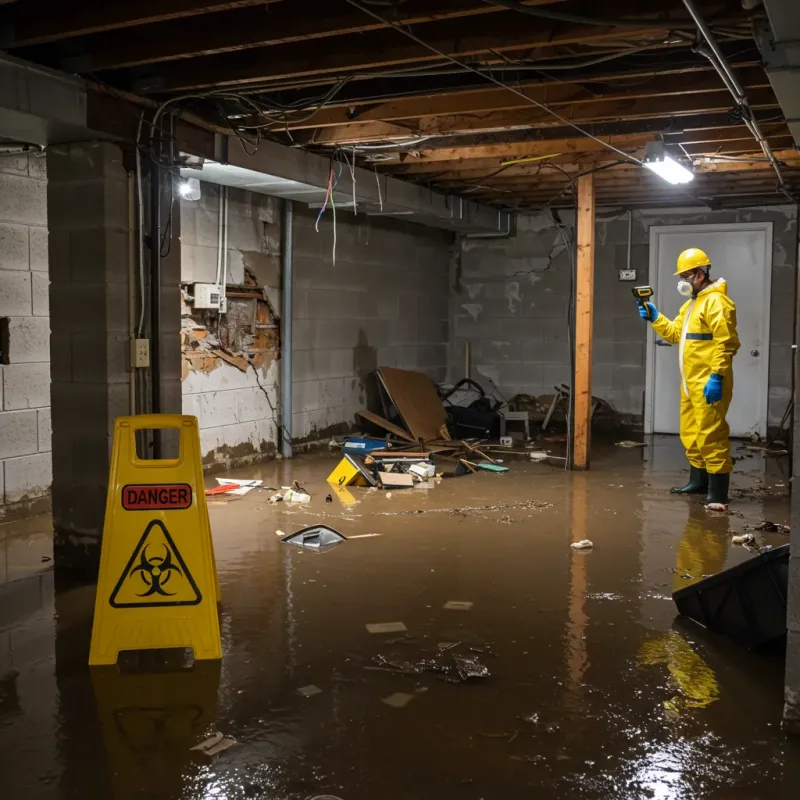 Flooded Basement Electrical Hazard in Bon Air, VA Property